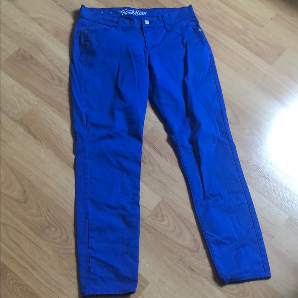Bright blue Rock Star Old Navy jeans size 8
